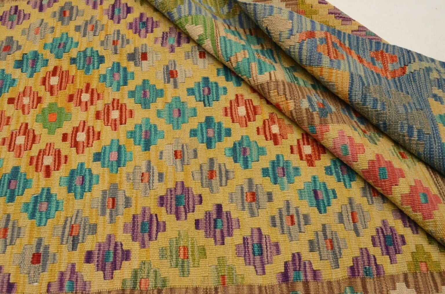 Orientteppich Afghan 182 x 124 cm Wolle handgewebt