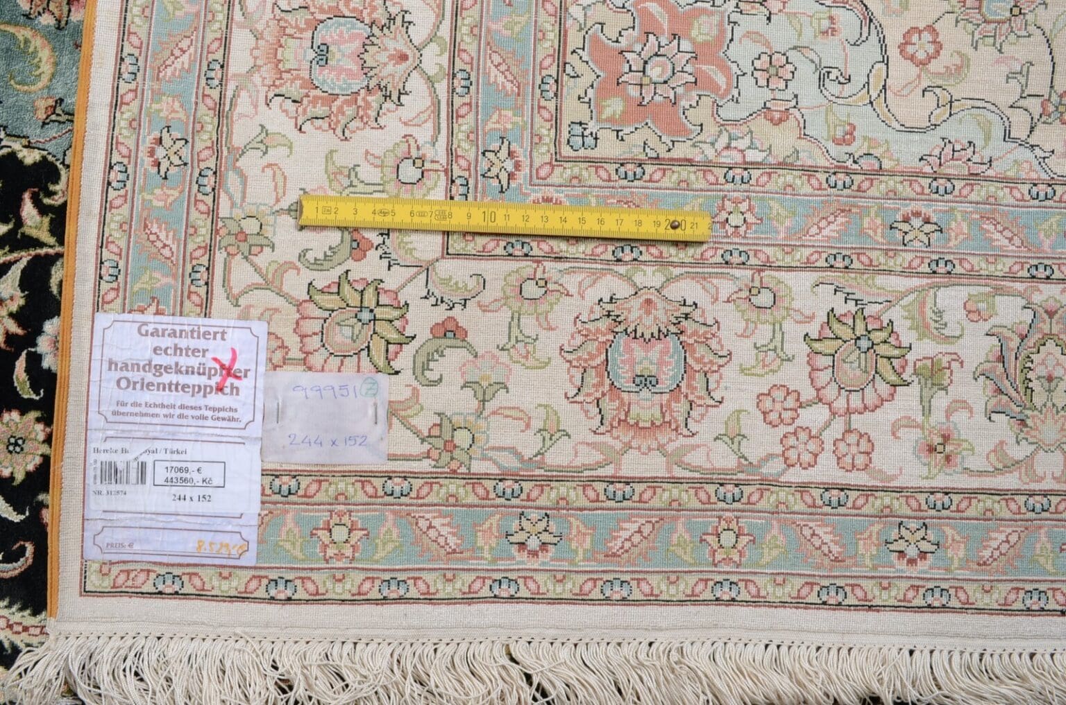 Orientteppich China 244 x 152 cm Seide handgeknüpft