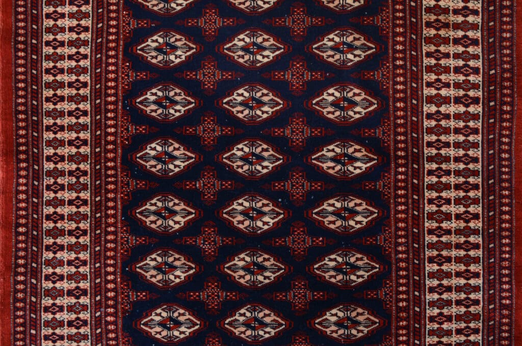 Perserteppich Turkeman-Buchara 186x139 cm Wolle handgeknüpft