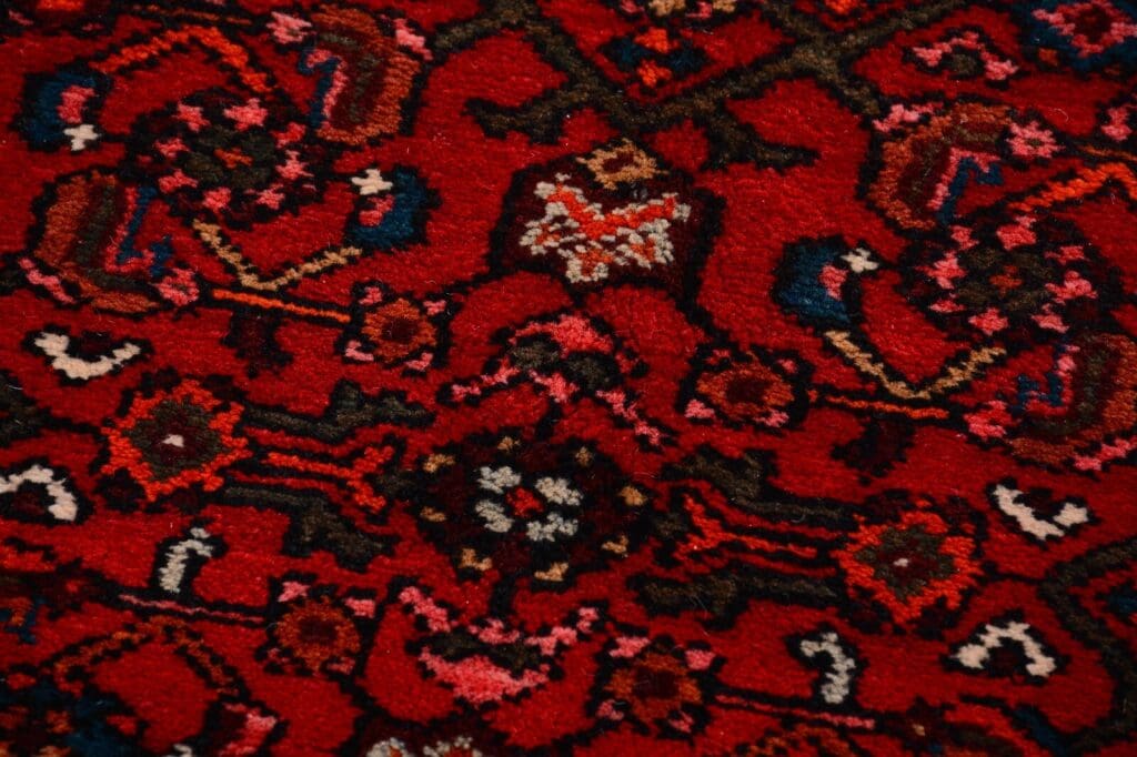 handgeknupfter-perserteppich-322x170-cm-250000-knoten-rot-6 Perserteppich Hosseinabad 322 x 170 cm Wolle handgeknüpft