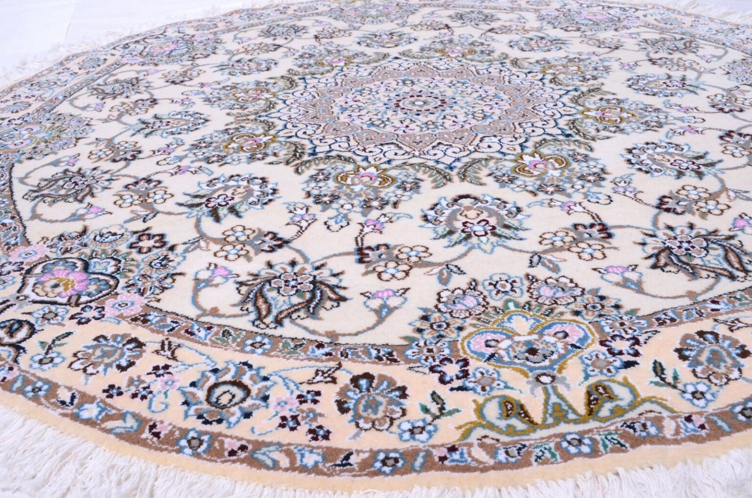 Perserteppich Nain 146 x 146 cm Wolle handgeknüpft