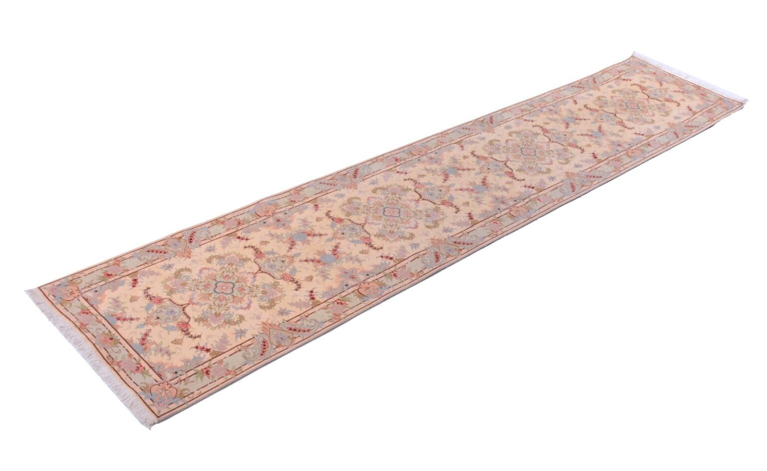 Perserteppich Tabriz 433x87 cm Wolle handgeknüpft