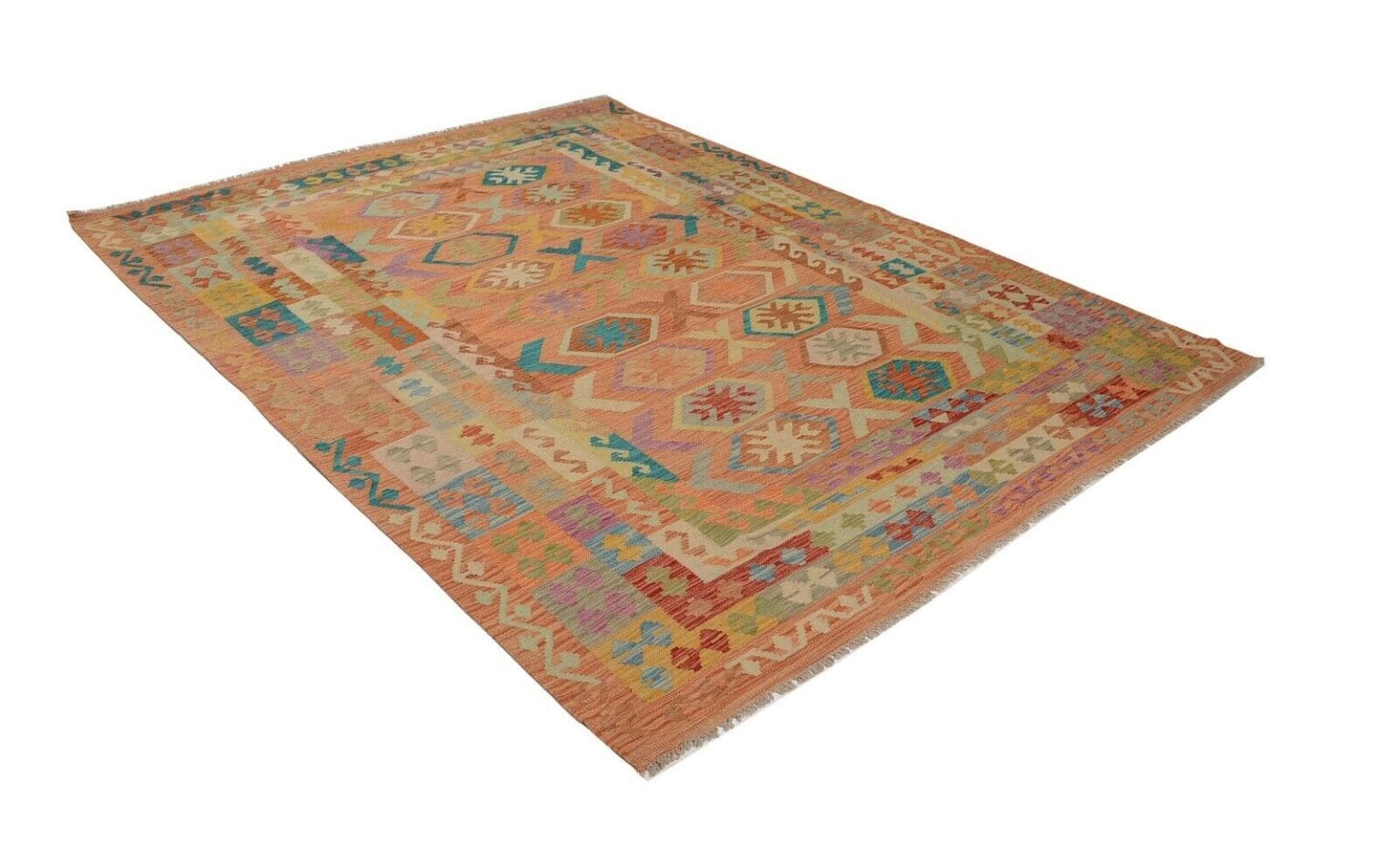Orientteppich Afghan 257 x 198 cm Wolle handgewebt