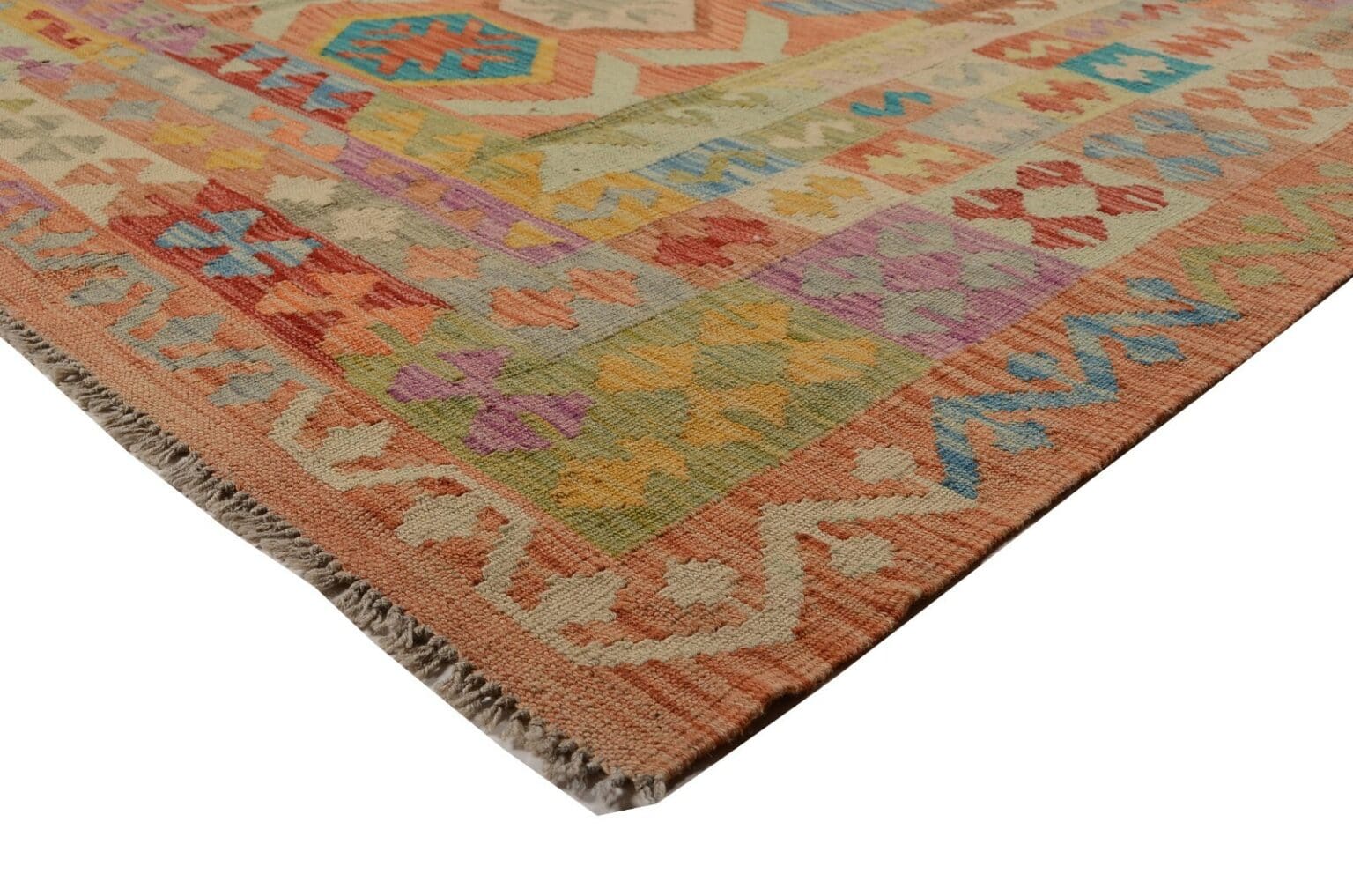 Orientteppich Afghan 257 x 198 cm Wolle handgewebt