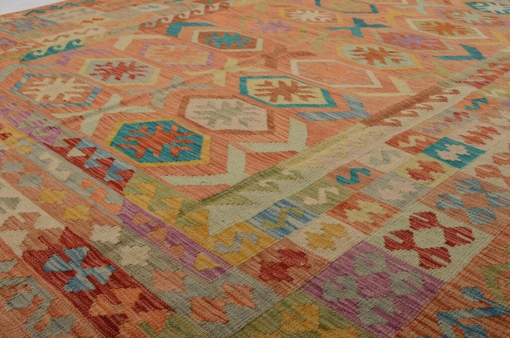 Orientteppich Afghan 257 x 198 cm Wolle handgewebt