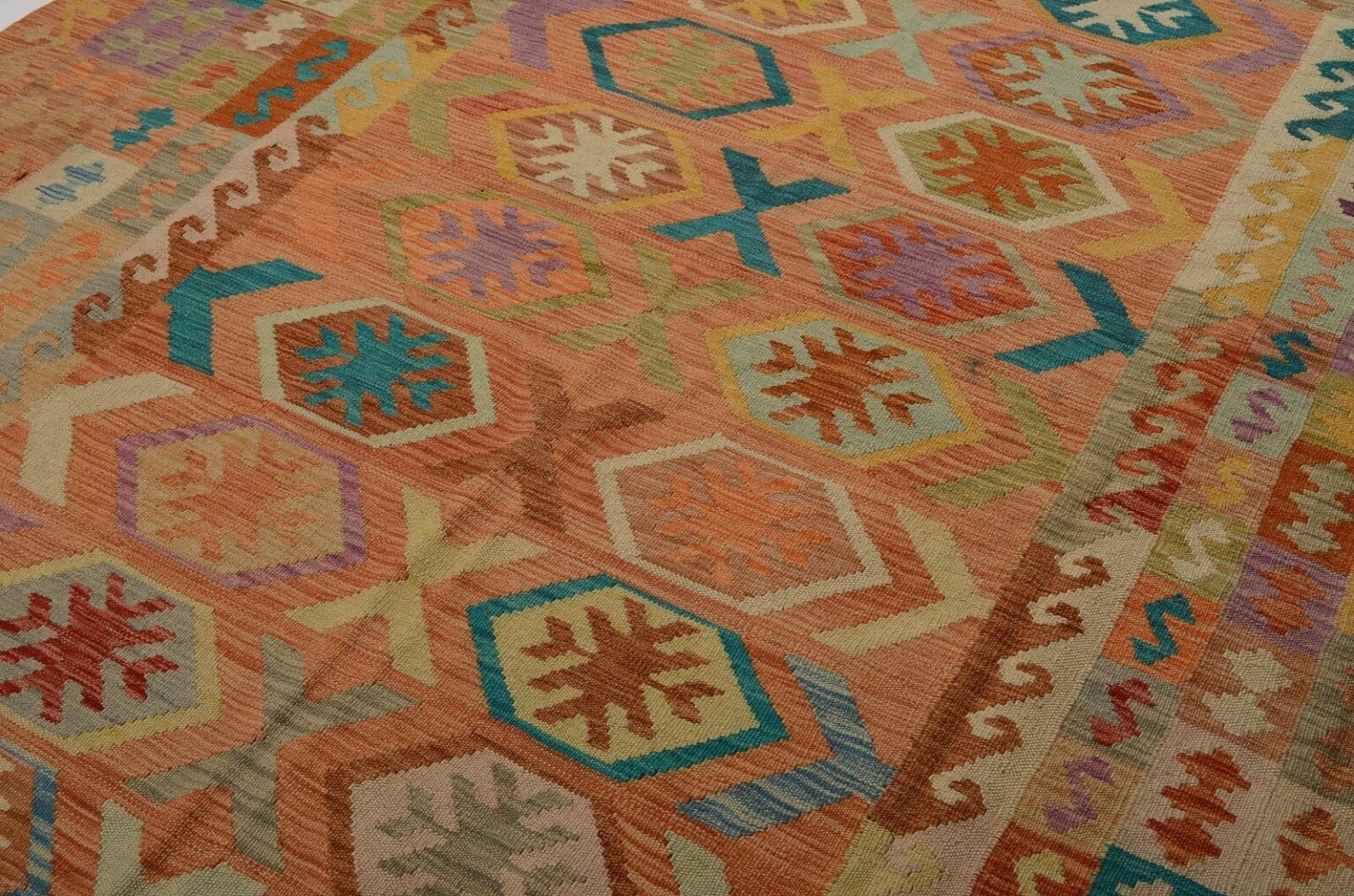 Orientteppich Afghan 257 x 198 cm Wolle handgewebt