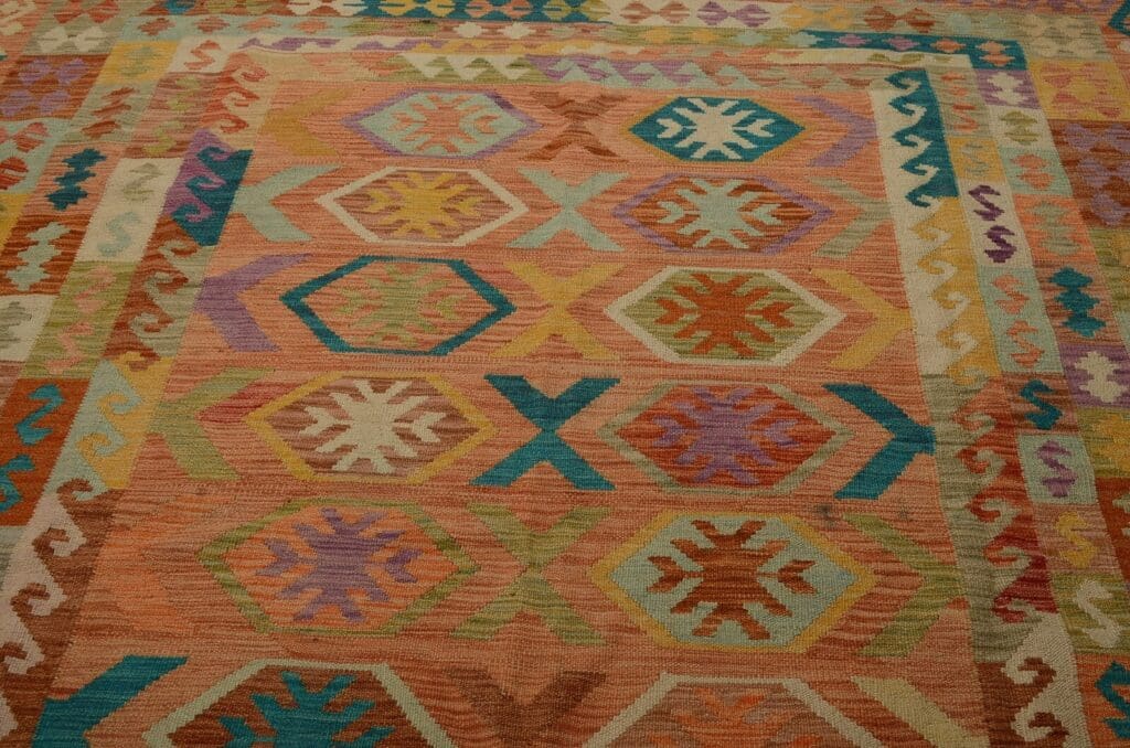 Orientteppich Afghan 257 x 198 cm Wolle handgewebt