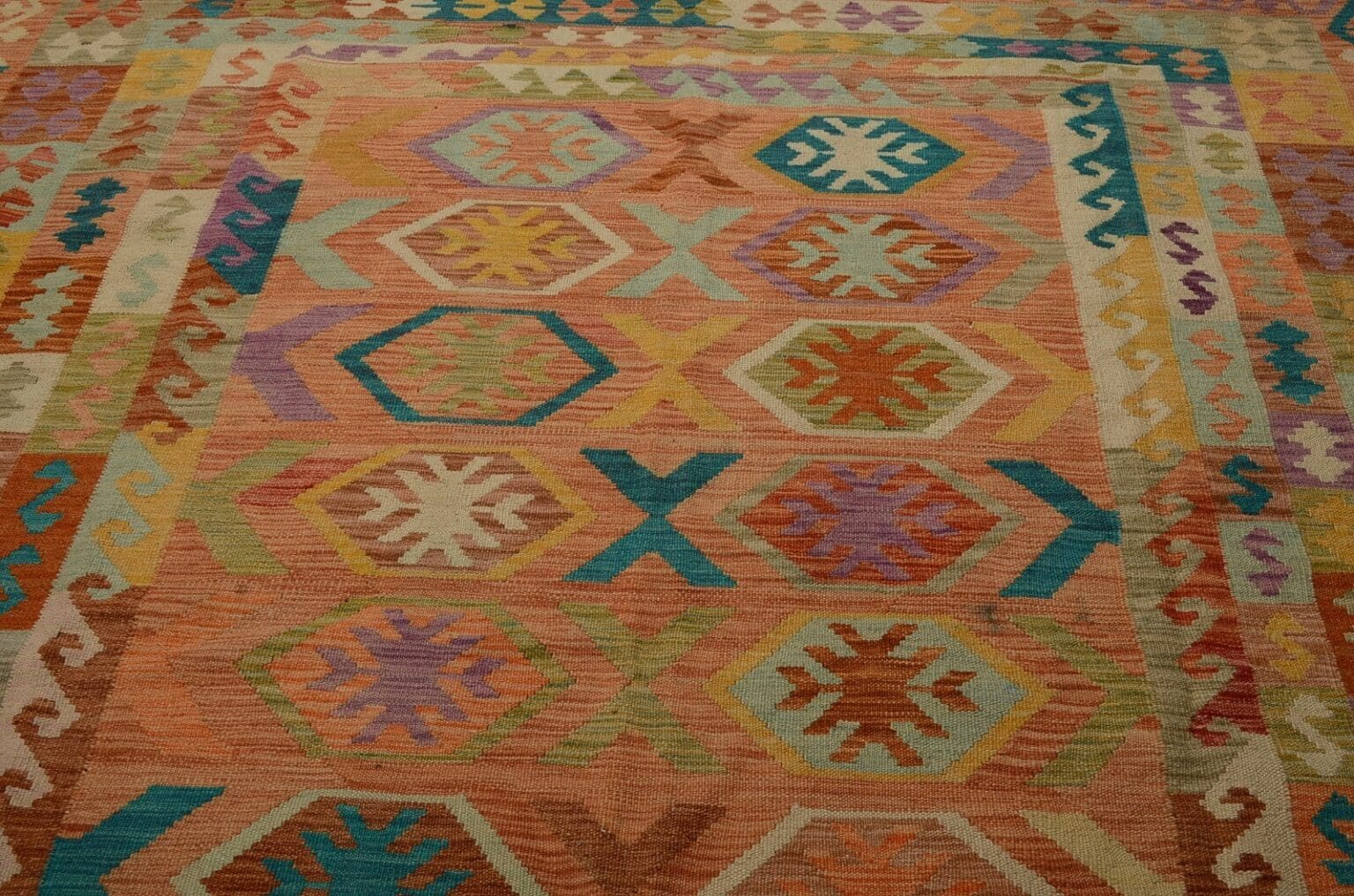 Orientteppich Afghan 257 x 198 cm Wolle handgewebt