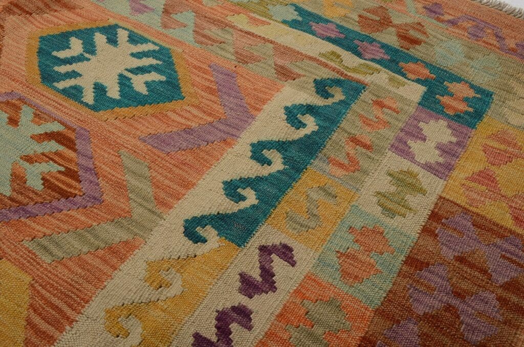 Orientteppich Afghan 257 x 198 cm Wolle handgewebt