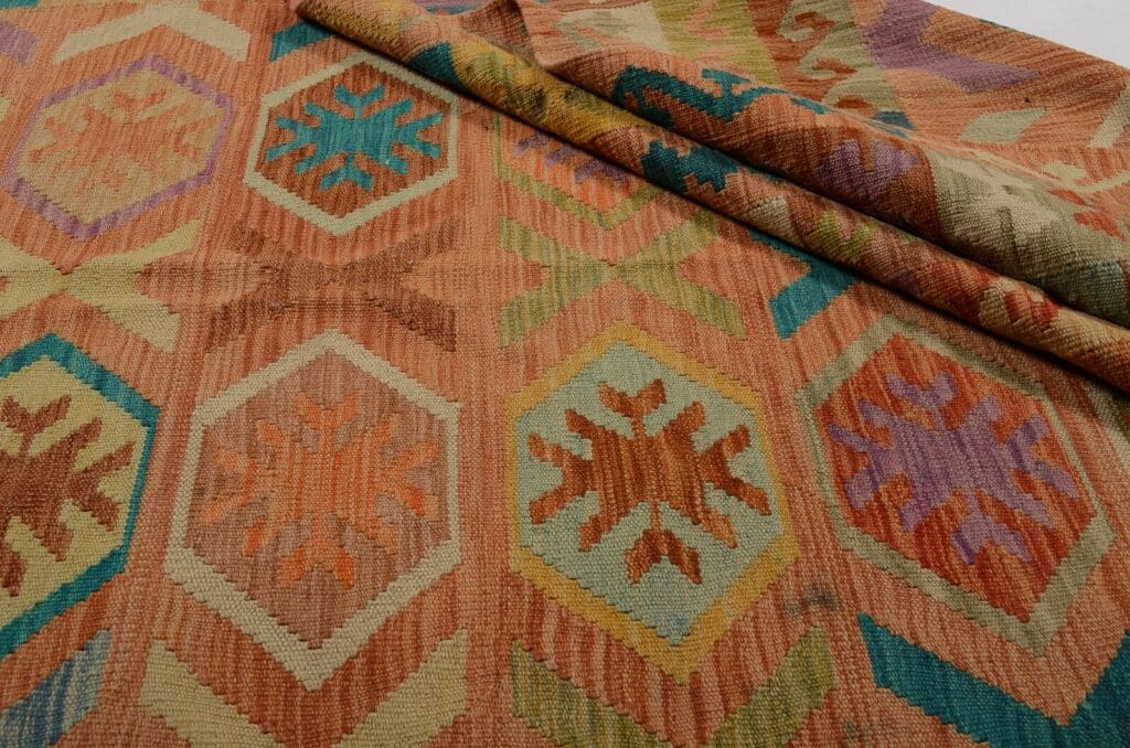 Orientteppich Afghan 257 x 198 cm Wolle handgewebt
