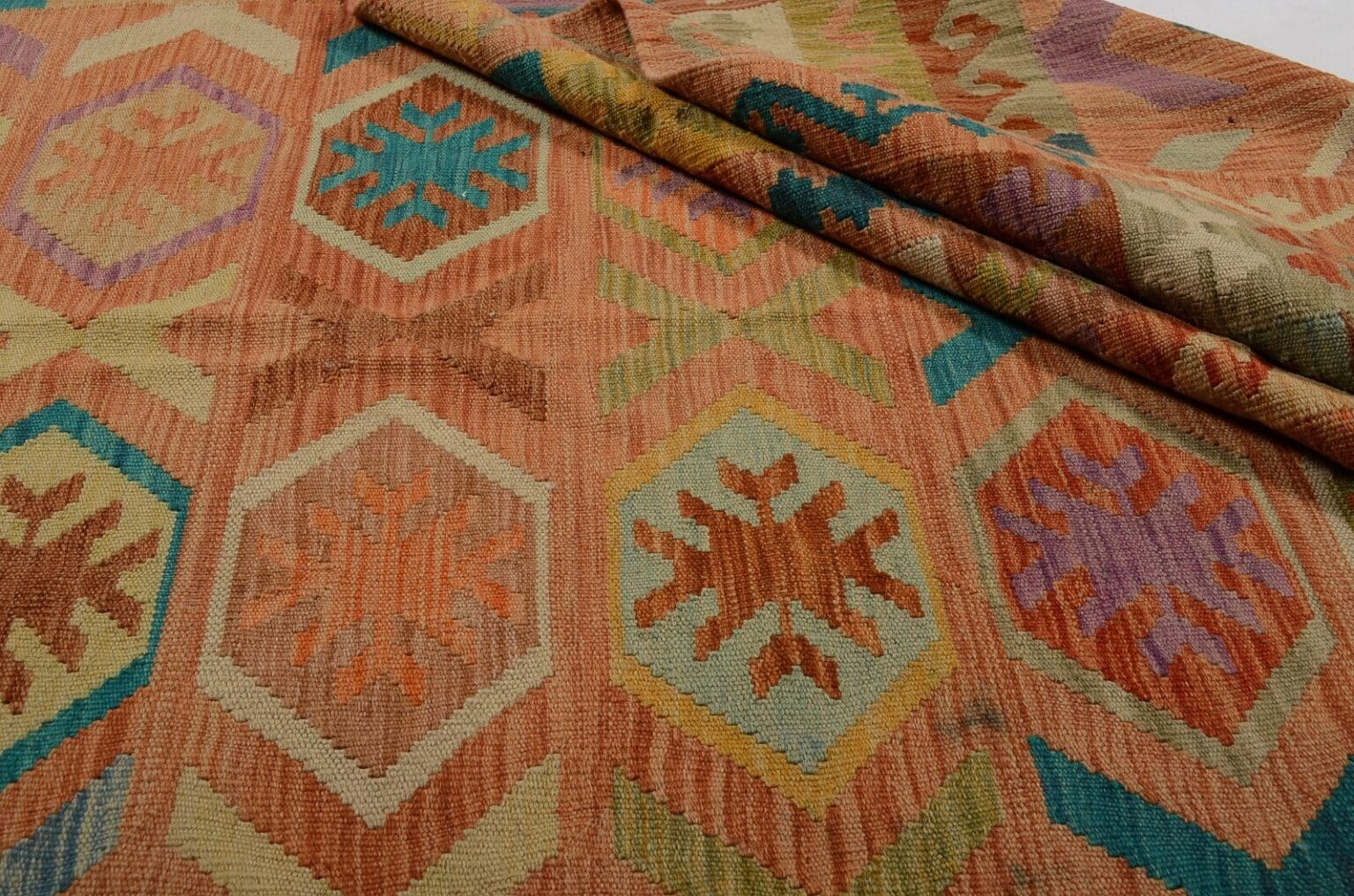 Orientteppich Afghan 257 x 198 cm Wolle handgewebt