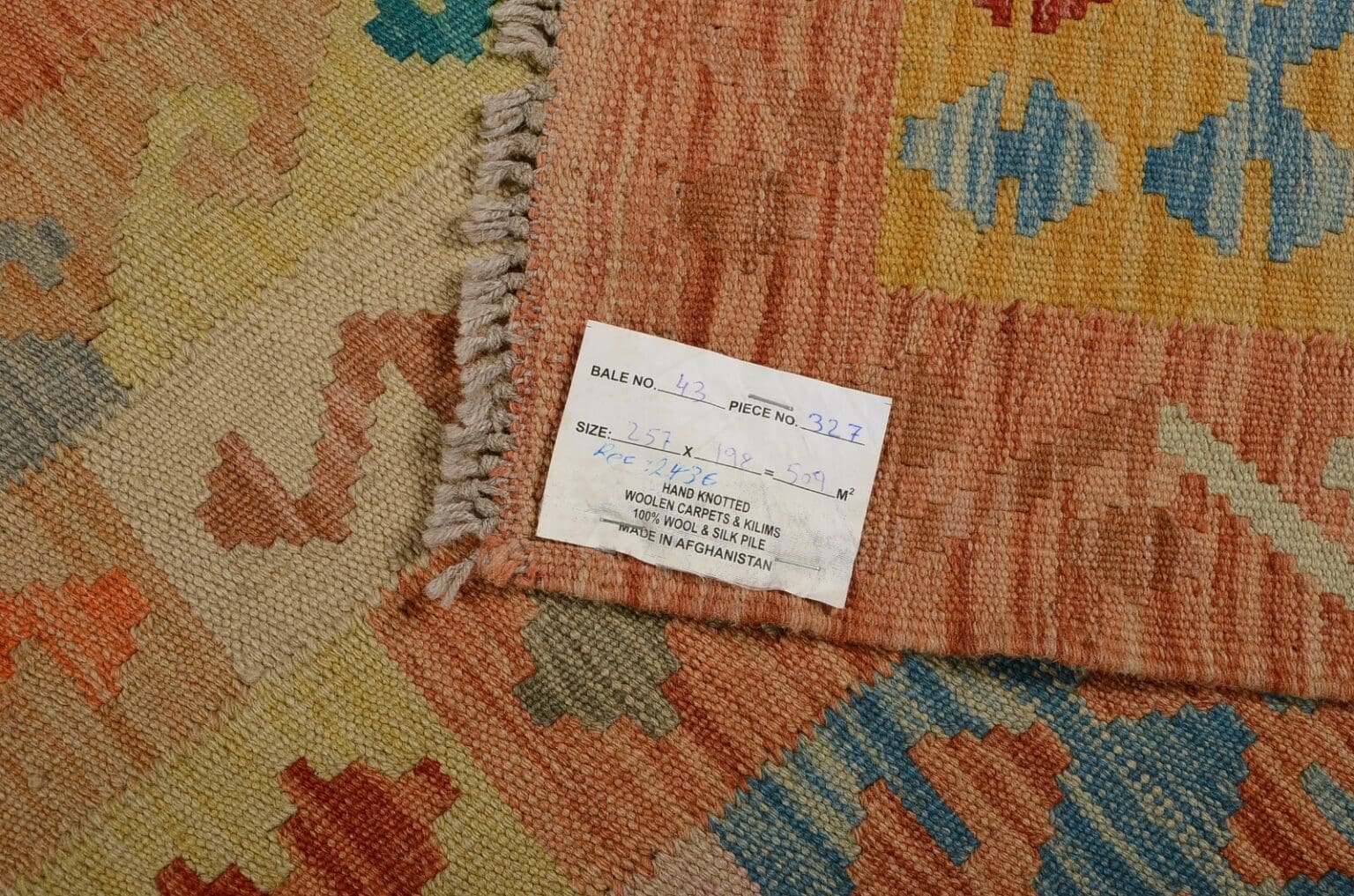 Orientteppich Afghan 257 x 198 cm Wolle handgewebt