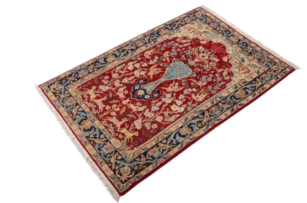 Perserteppich Isfahan 131 x 87 cm Wolle handgeknüpft