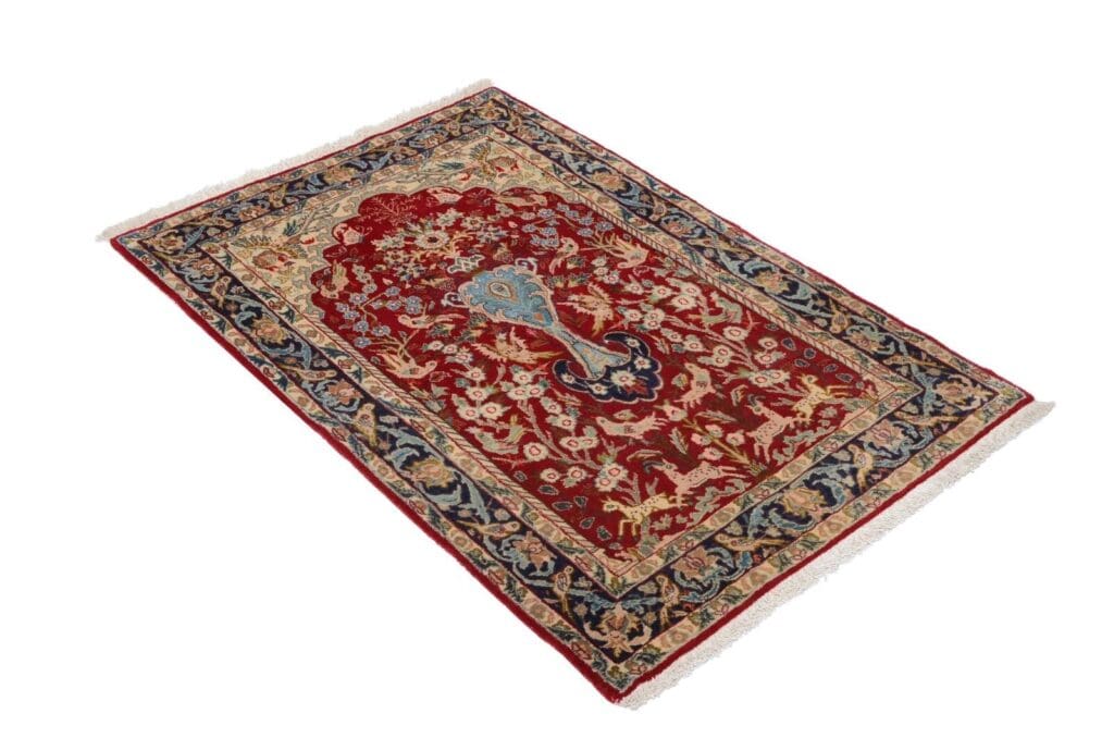 Perserteppich Isfahan 131 x 87 cm Wolle handgeknüpft