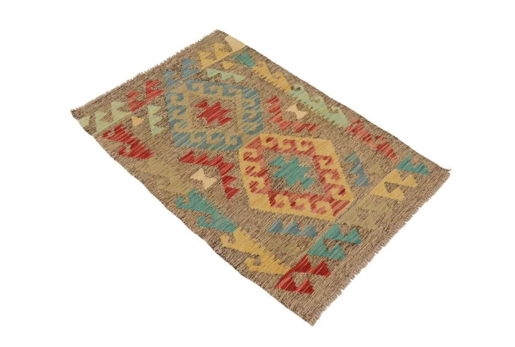 Orientteppich Afghan 97 x 66 cm Wolle handgewebt