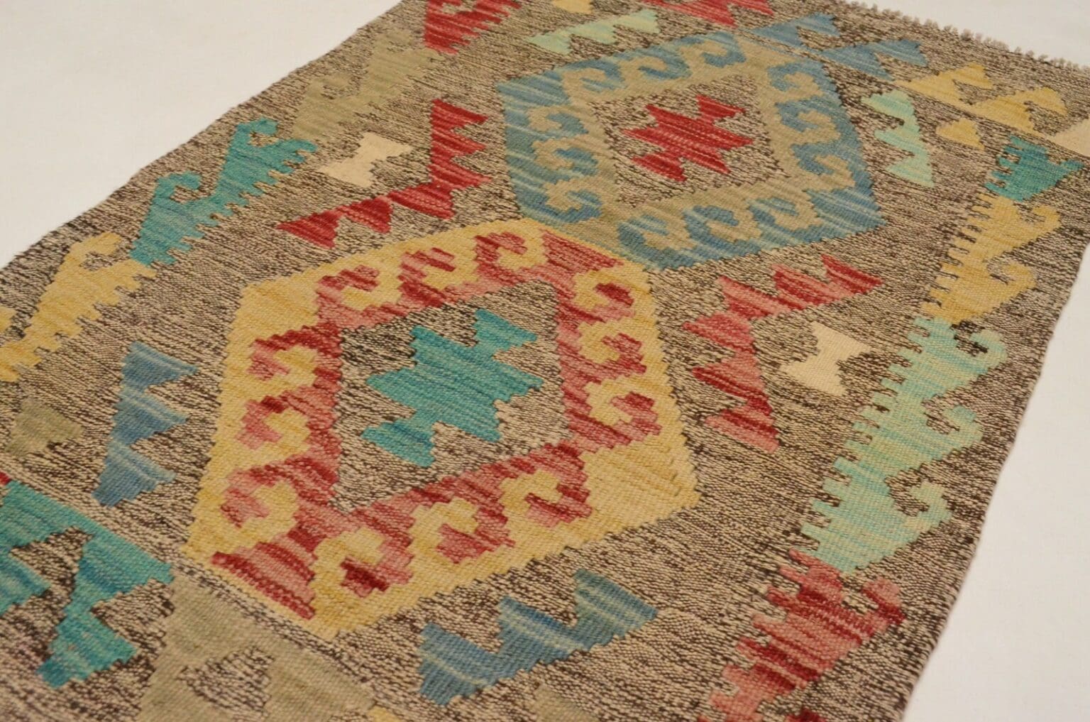 Orientteppich Afghan 97 x 66 cm Wolle handgewebt