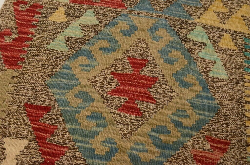 Orientteppich Afghan 97 x 66 cm Wolle handgewebt