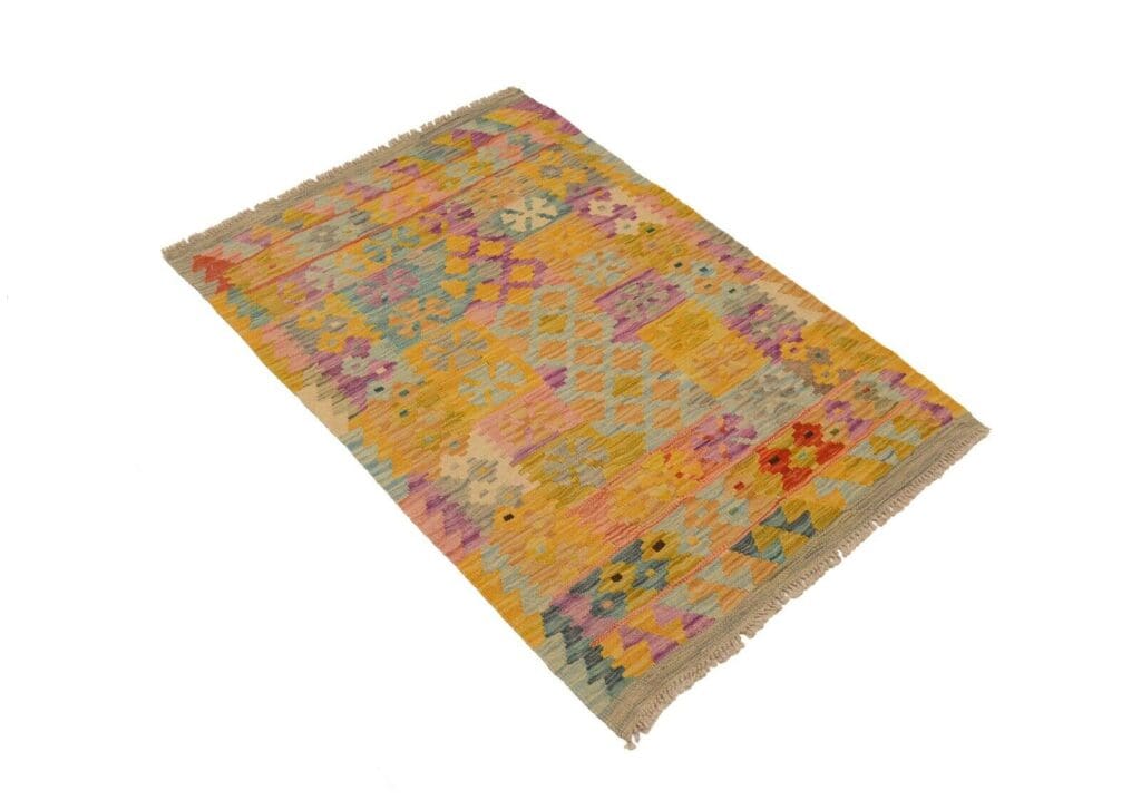 Orientteppich Afghan 121 x 82 cm Wolle handgewebt