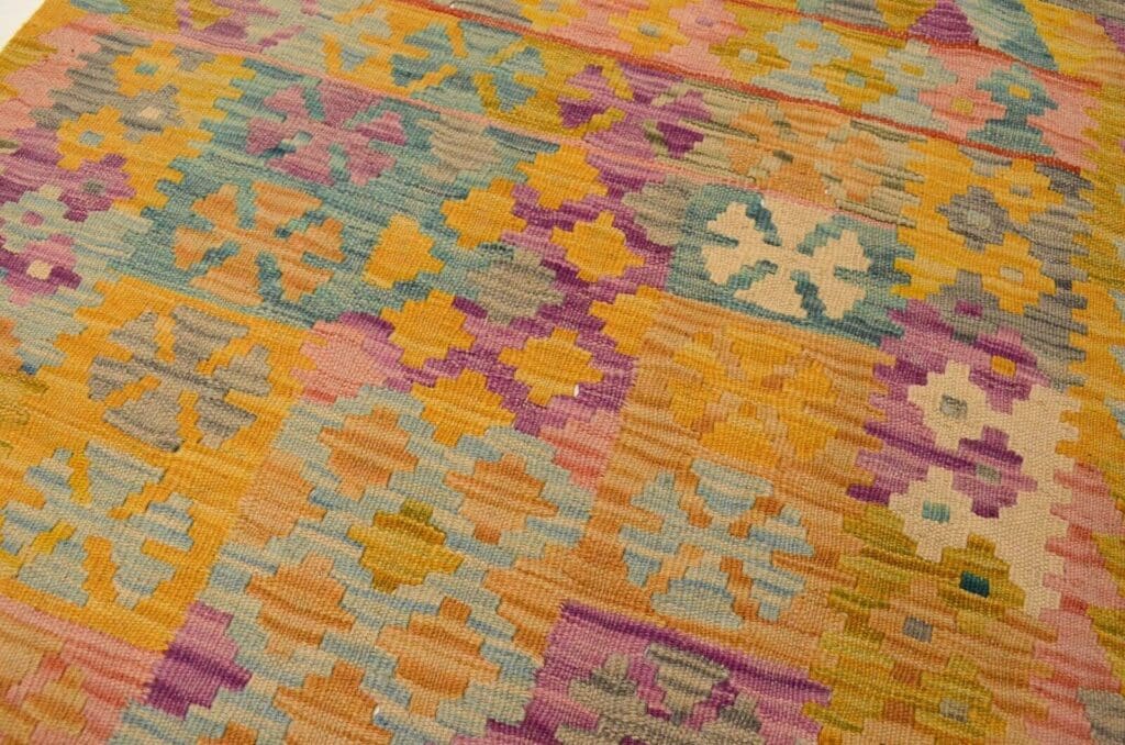 Orientteppich Afghan 121 x 82 cm Wolle handgewebt