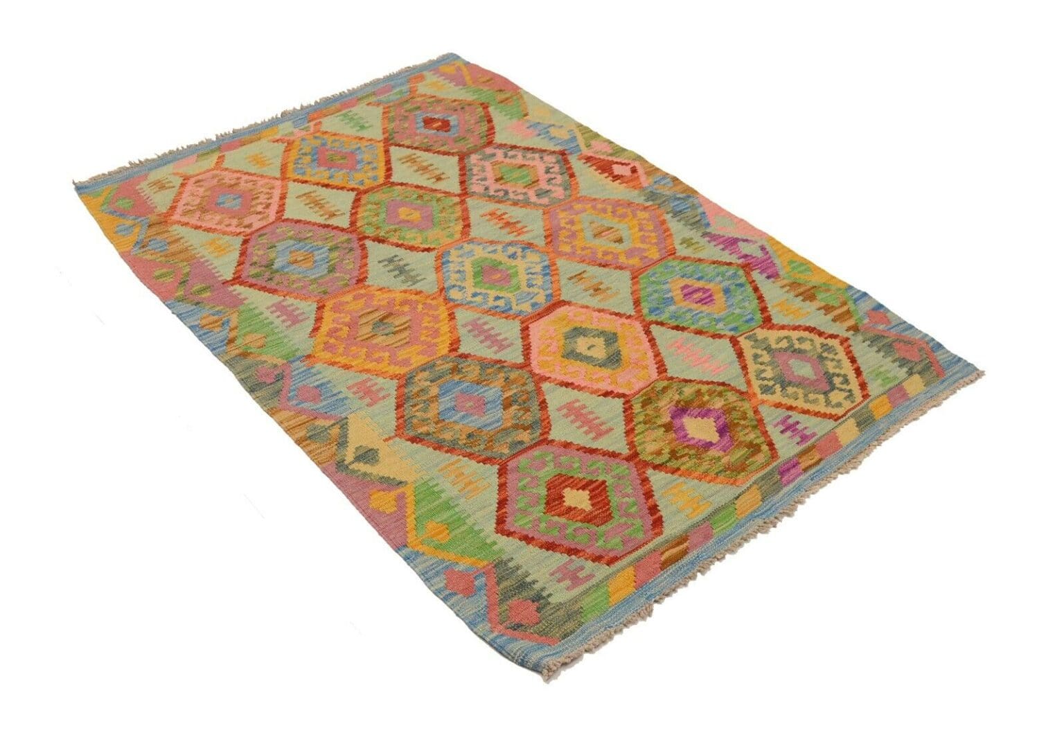 Orientteppich Afghan 152 x 107 cm Wolle handgewebt