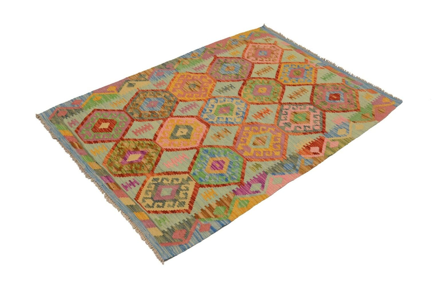 Orientteppich Afghan 152 x 107 cm Wolle handgewebt