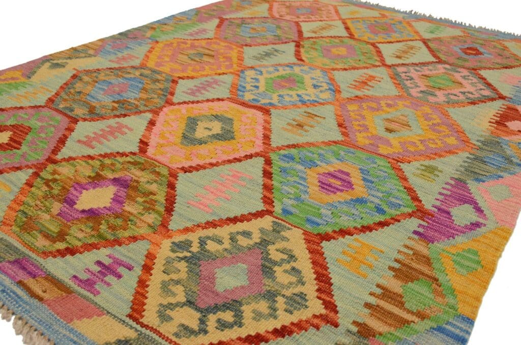 Orientteppich Afghan 152 x 107 cm Wolle handgewebt