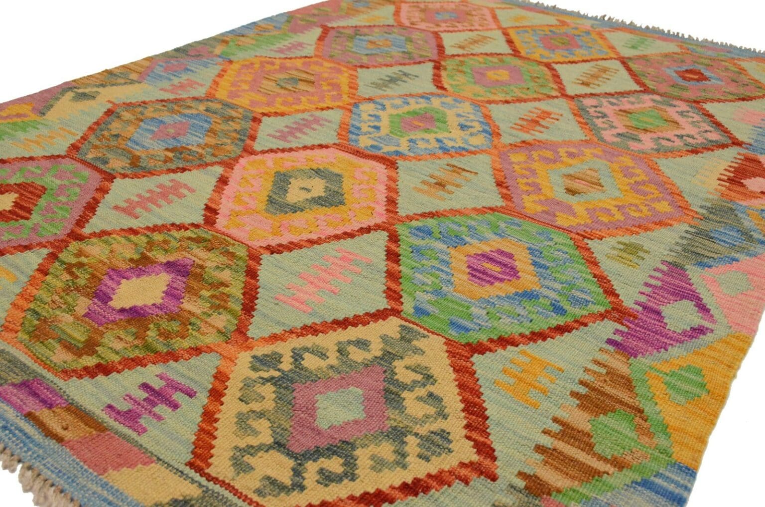 Orientteppich Afghan 152 x 107 cm Wolle handgewebt
