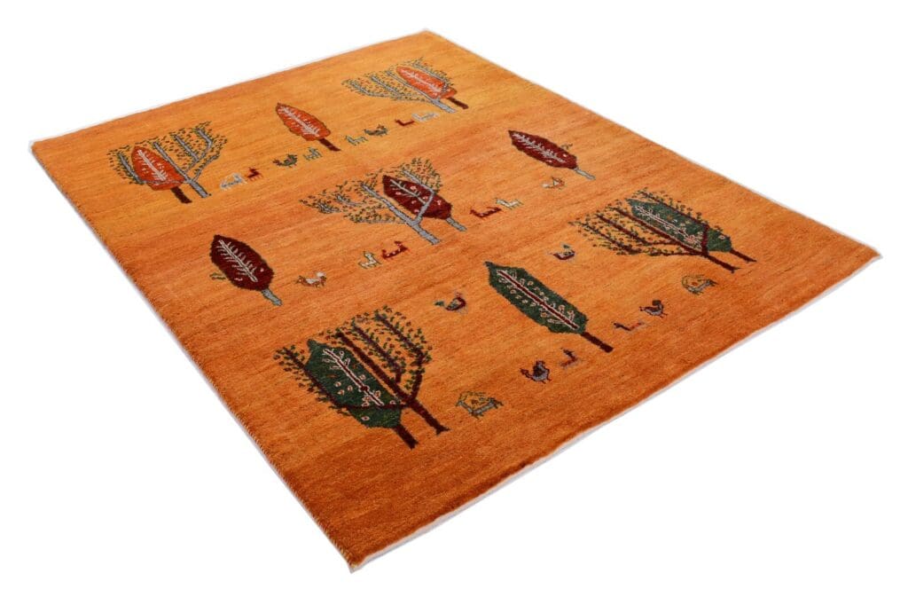 Perserteppich Gabbeh Loribaft 196x152 cm Schurwolle handgeknüpft