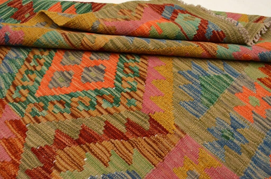 handgewebter-afghan-kelim-150x100-cm-in-lebhaften-farben-neu-6 Orientteppich Afghanistan 150x100 cm Wolle handgewebt