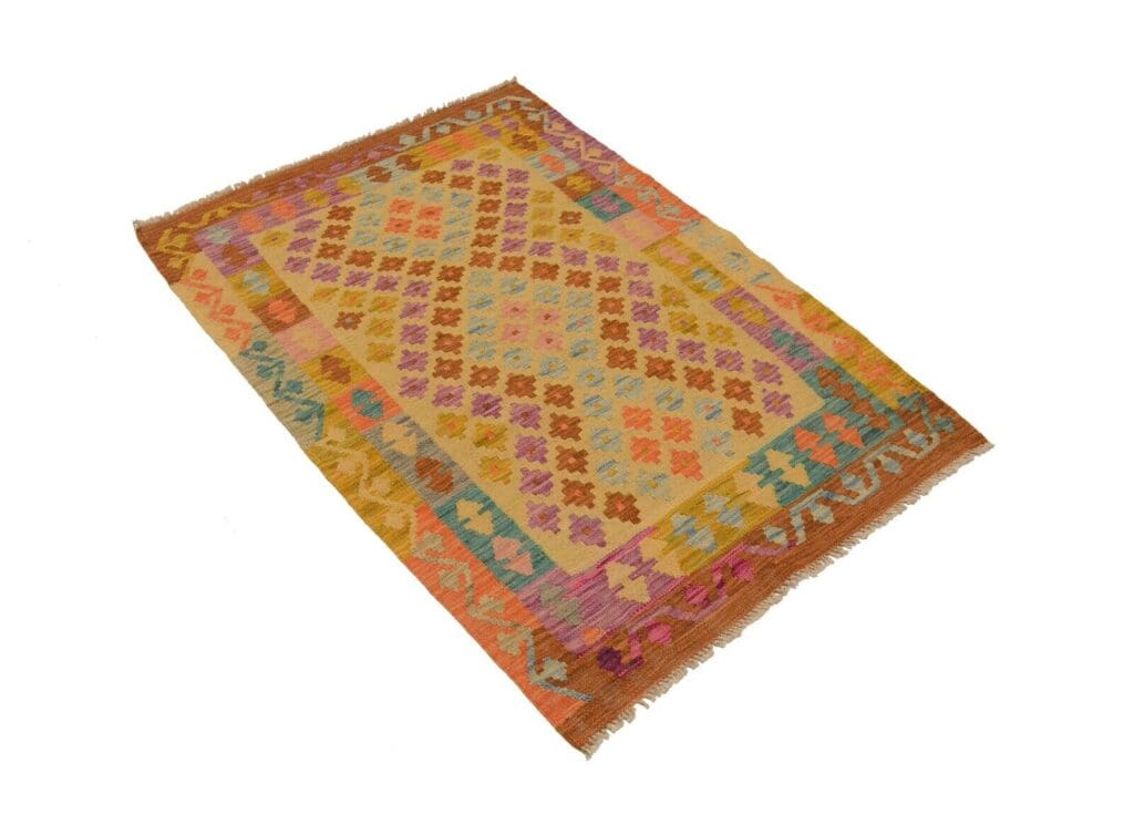 Orientteppich Afghan 127 x 90 cm Wolle handgewebt