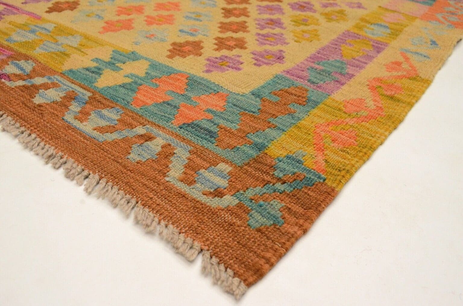 Orientteppich Afghan 127 x 90 cm Wolle handgewebt