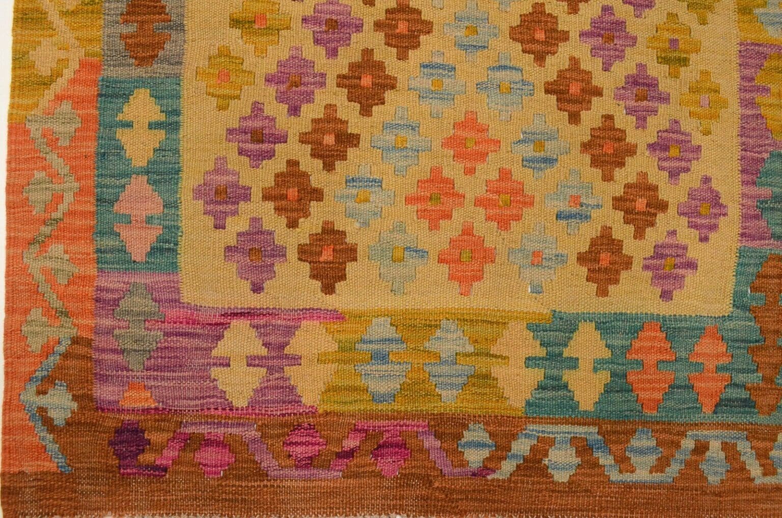 Orientteppich Afghan 127 x 90 cm Wolle handgewebt