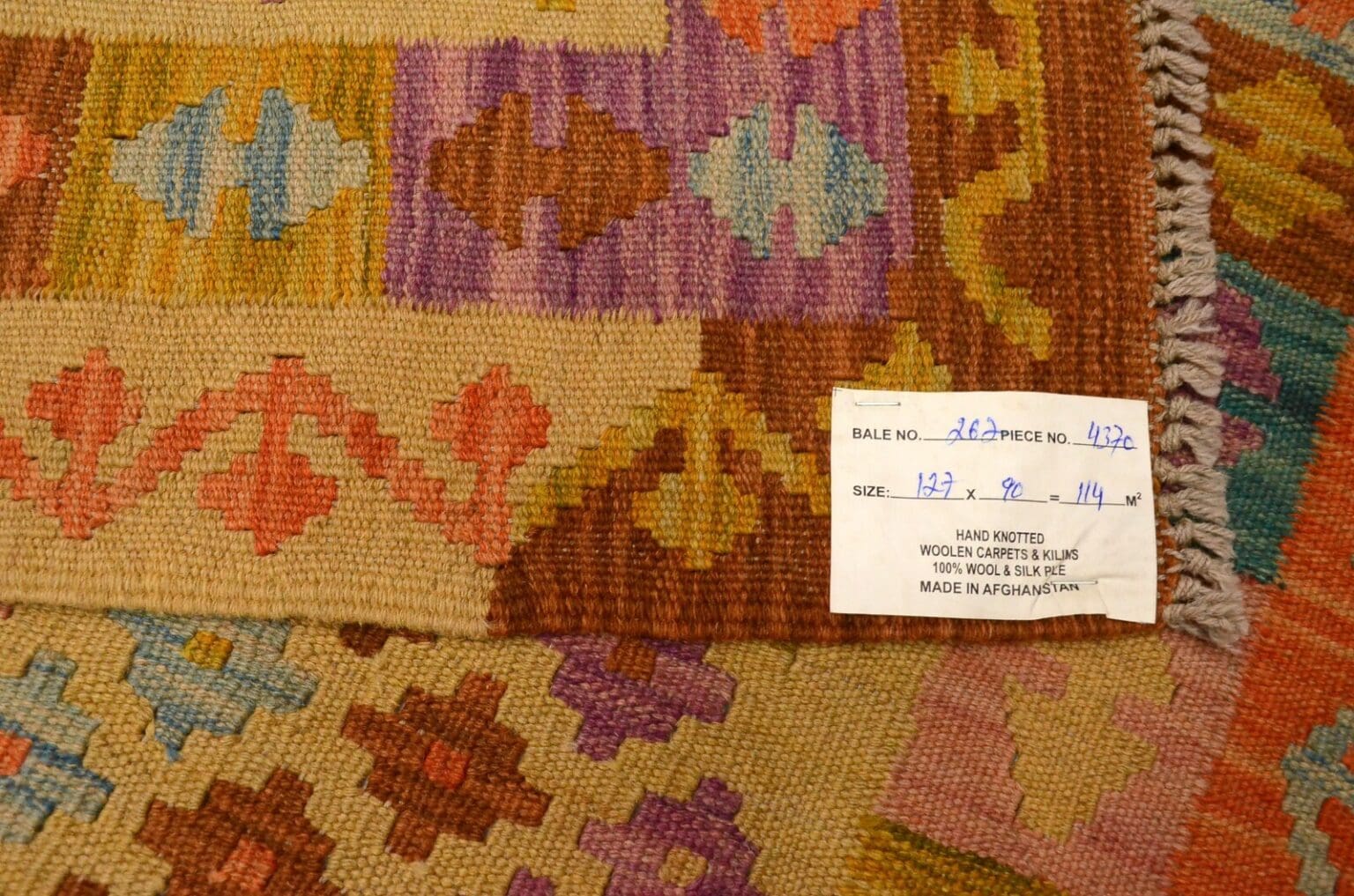 Orientteppich Afghan 127 x 90 cm Wolle handgewebt