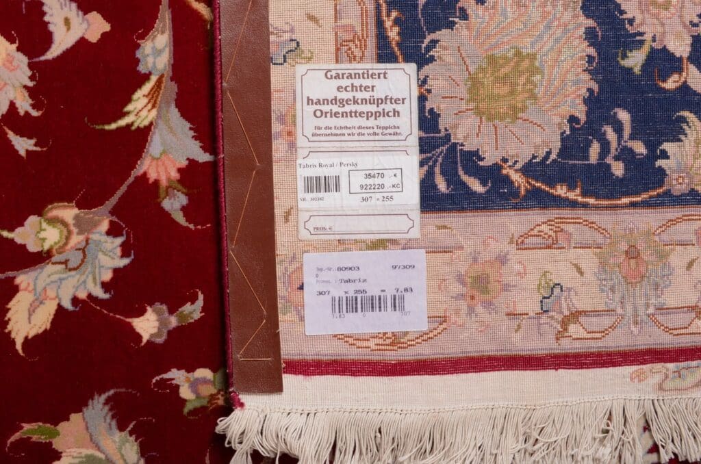 Perserteppich Tabriz 307x255 cm Schurwolle handgeknüpft