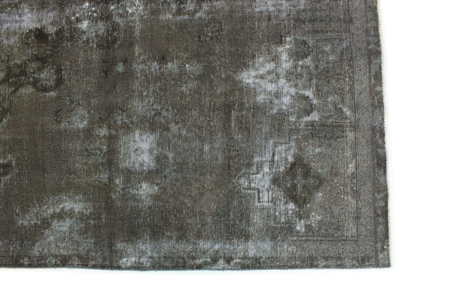 handgeknupfter-orientteppich-340x239-cm-grau-schwarz-vintage-7 Orientteppich 340x239 cm Wolle handgeknüpft