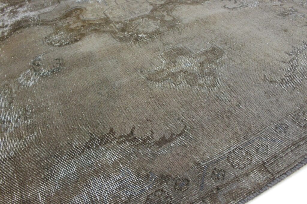 handgeknupfter-orientteppich-340x239-cm-grau-schwarz-vintage-8 Orientteppich 340x239 cm Wolle handgeknüpft
