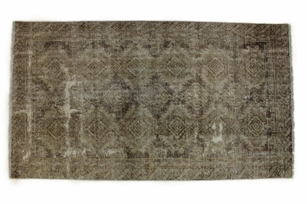 Orientteppich 198 x 110 cm Wolle handgeknüpft