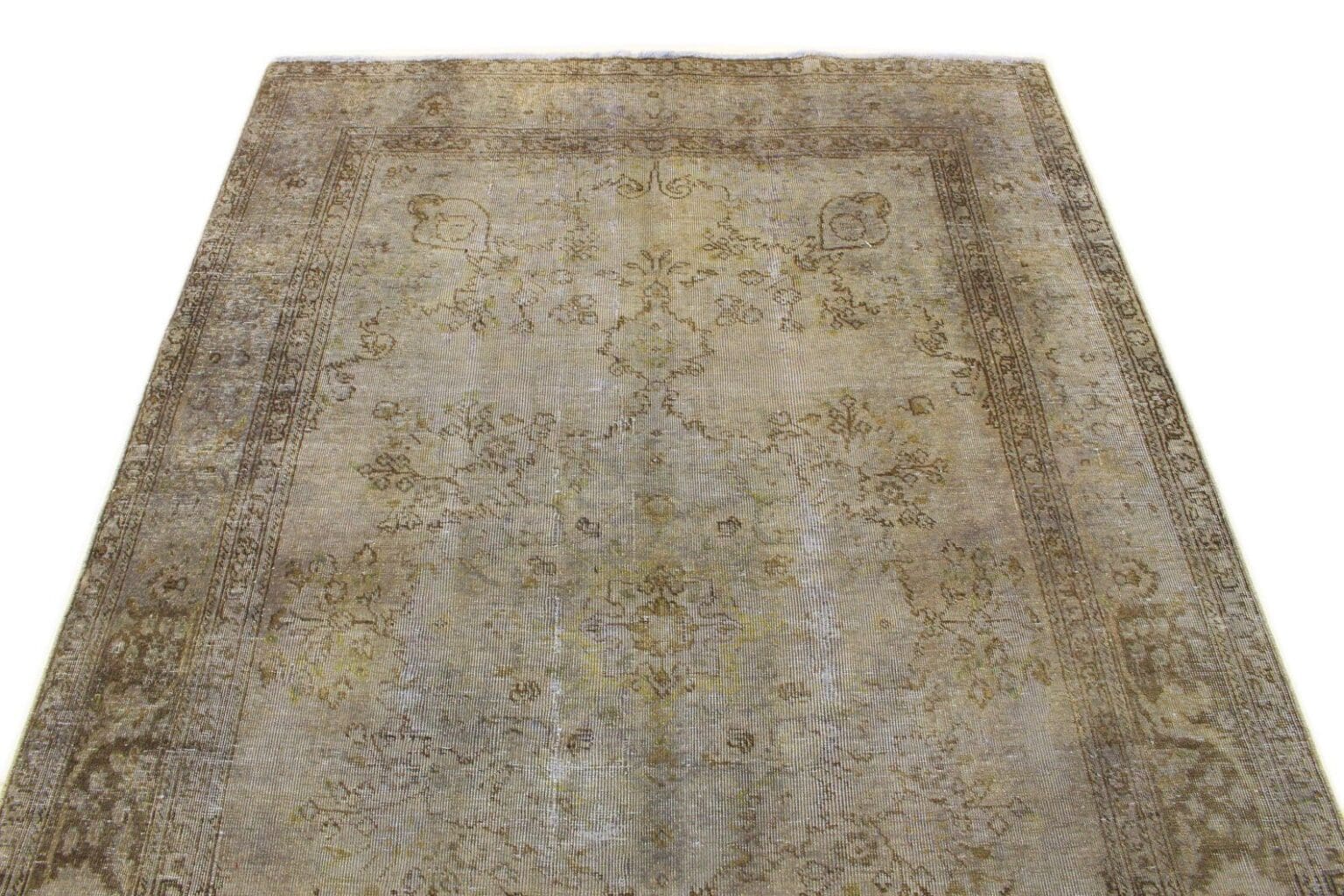 vintage-teppich-beige-301x189-cm-handgeknupft-orientteppich-2 Orientteppich 301 x 189 cm Wolle handgeknüpft