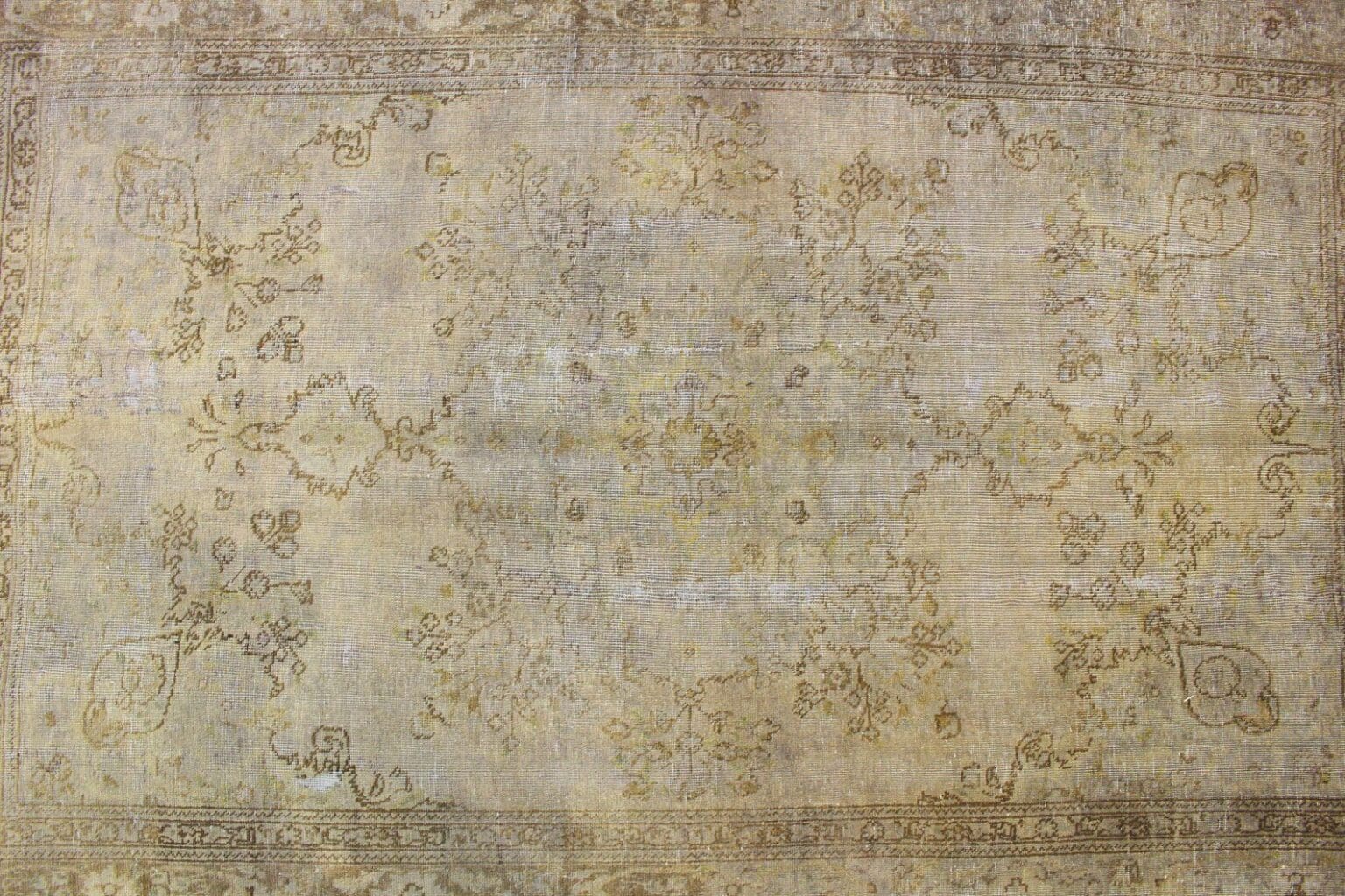 vintage-teppich-beige-301x189-cm-handgeknupft-orientteppich-4 Orientteppich 301 x 189 cm Wolle handgeknüpft