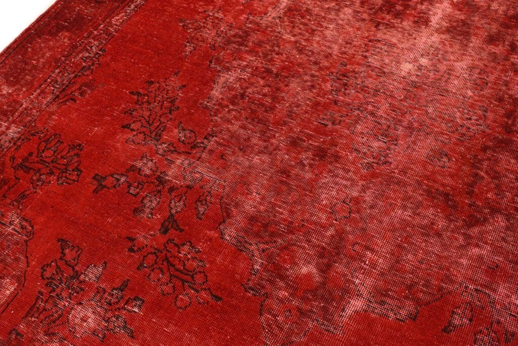 vintage-orientteppich-rot-335x239cm-handgeknupft-einzigartig-5 Orientteppich 335 x 239 cm Wolle handgeknüpft