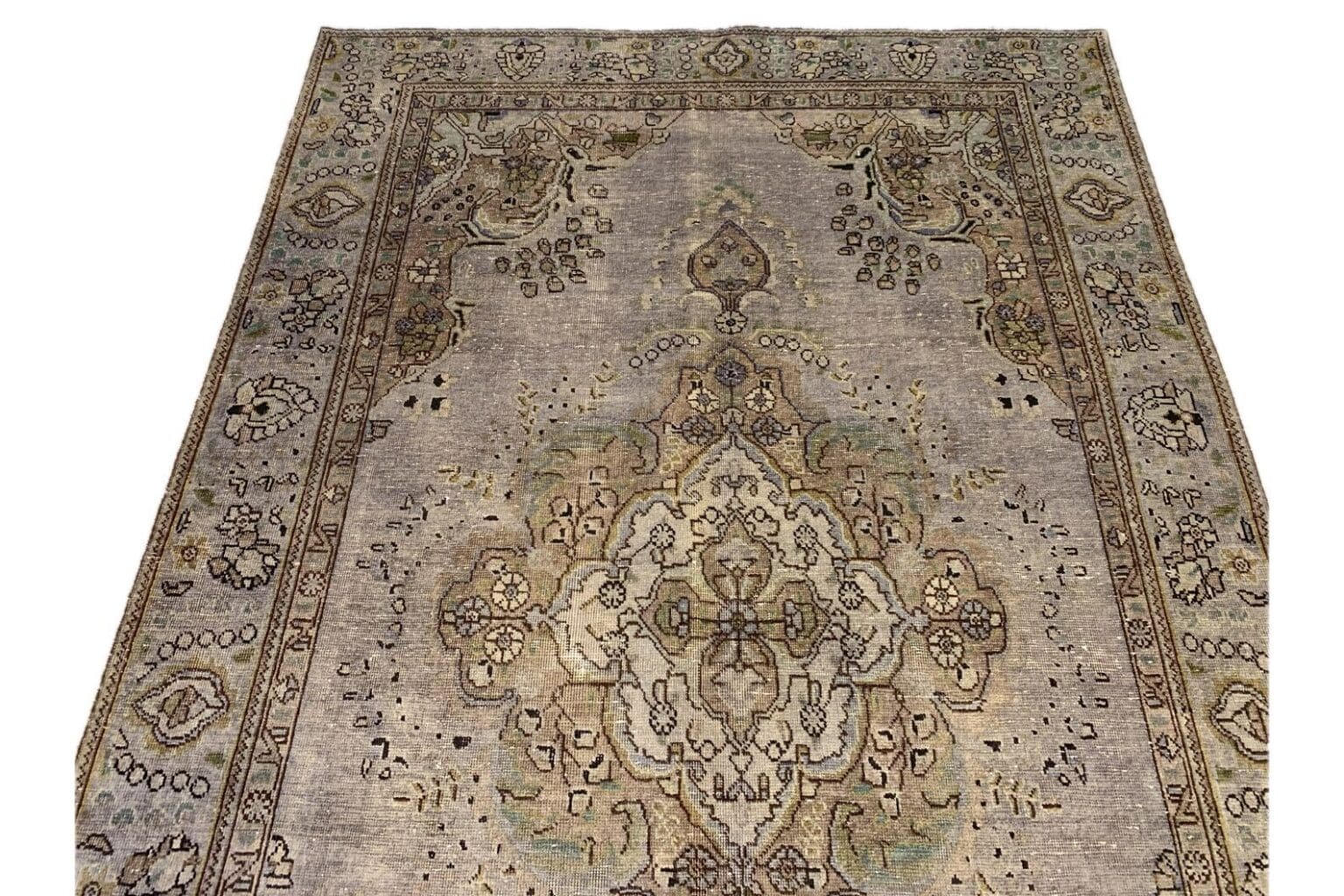 vintage-teppich-beige-299x189-cm-handgeknupft-einzigartiges-design-2 Orientteppich 299 x 189 cm Wolle handgeknüpft