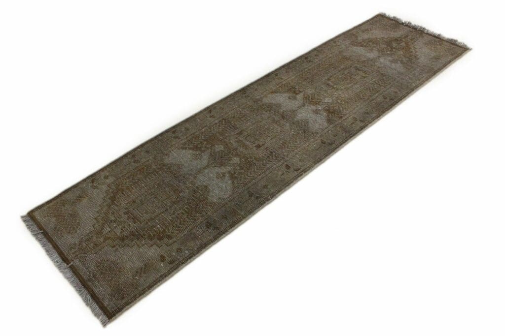 beige-sand-vintage-teppich-laufer-207x60cm-handgeknupft-orientteppich-2 Orientteppich 207 x 60 cm Wolle handgeknüpft