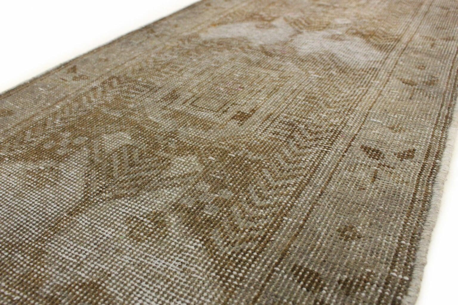 beige-sand-vintage-teppich-laufer-207x60cm-handgeknupft-orientteppich-4 Orientteppich 207 x 60 cm Wolle handgeknüpft