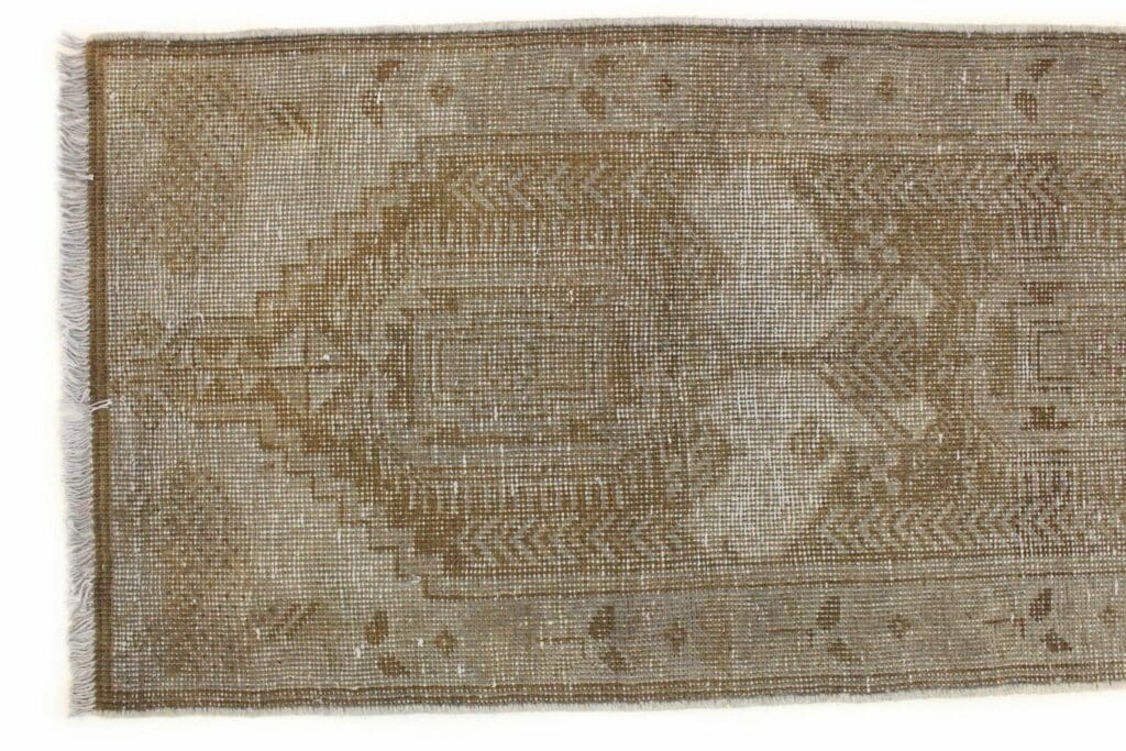beige-sand-vintage-teppich-laufer-207x60cm-handgeknupft-orientteppich-6 Orientteppich 207 x 60 cm Wolle handgeknüpft