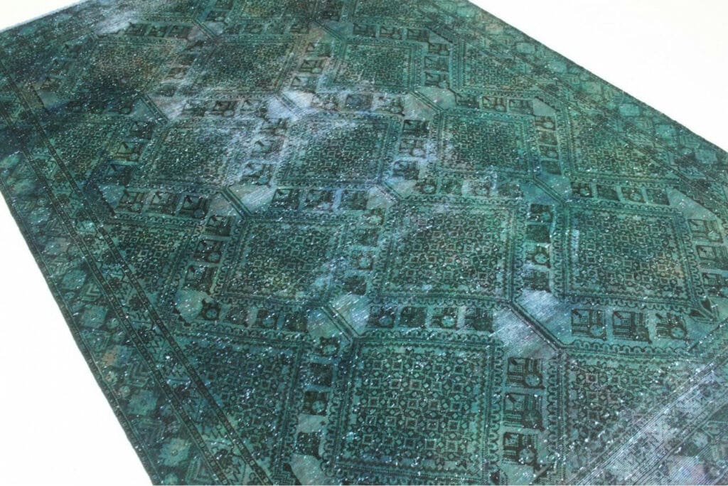 vintage-orientteppich-turkis-282x184cm-handgeknupft-einzigartig-1 Orientteppich 282 x 184 cm Wolle handgeknüpft