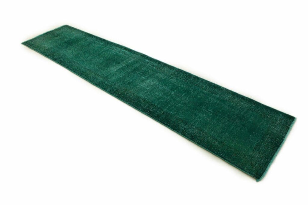 vintage-orientteppich-350x79cm-turkis-grun-handgeknupft-1 Orientteppich 350 x 79 cm Wolle handgeknüpft