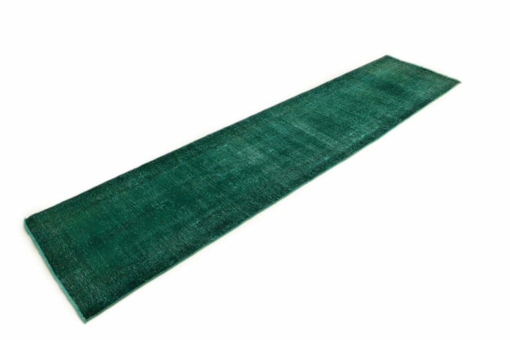 vintage-orientteppich-350x79cm-turkis-grun-handgeknupft-2 Orientteppich 350 x 79 cm Wolle handgeknüpft