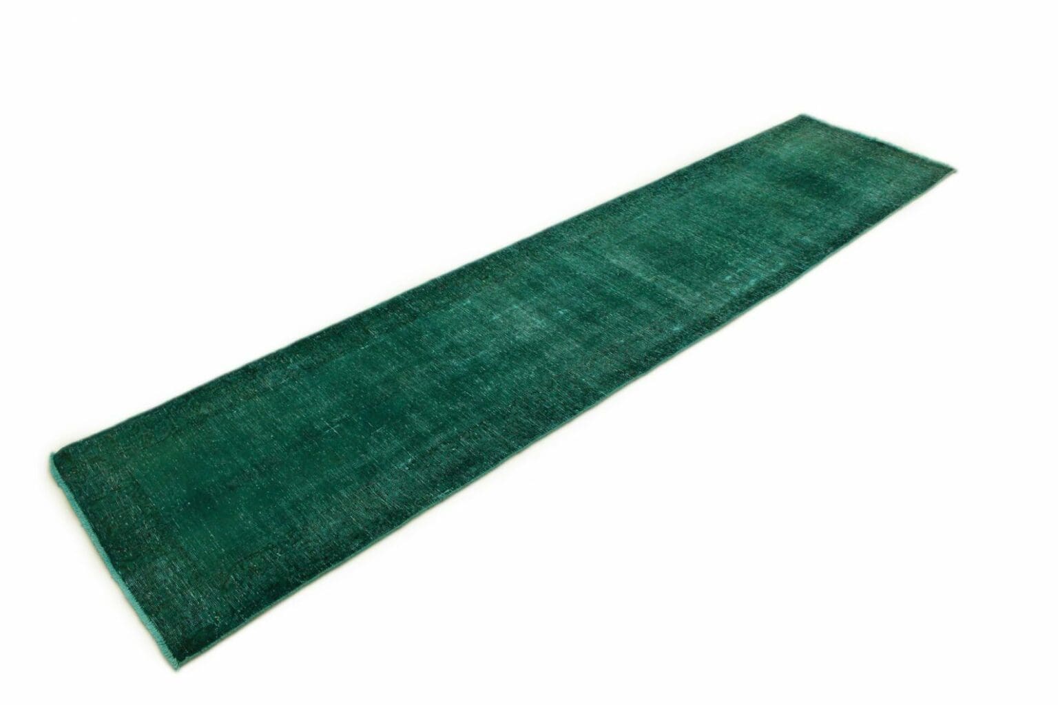 vintage-orientteppich-350x79cm-turkis-grun-handgeknupft-2 Orientteppich 350 x 79 cm Wolle handgeknüpft