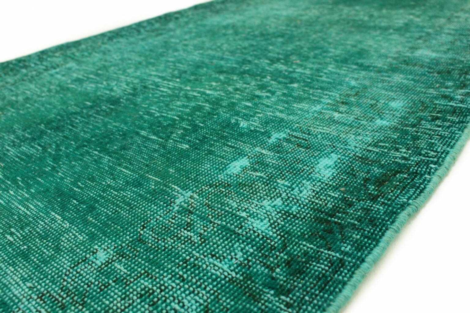 vintage-orientteppich-350x79cm-turkis-grun-handgeknupft-5 Orientteppich 350 x 79 cm Wolle handgeknüpft