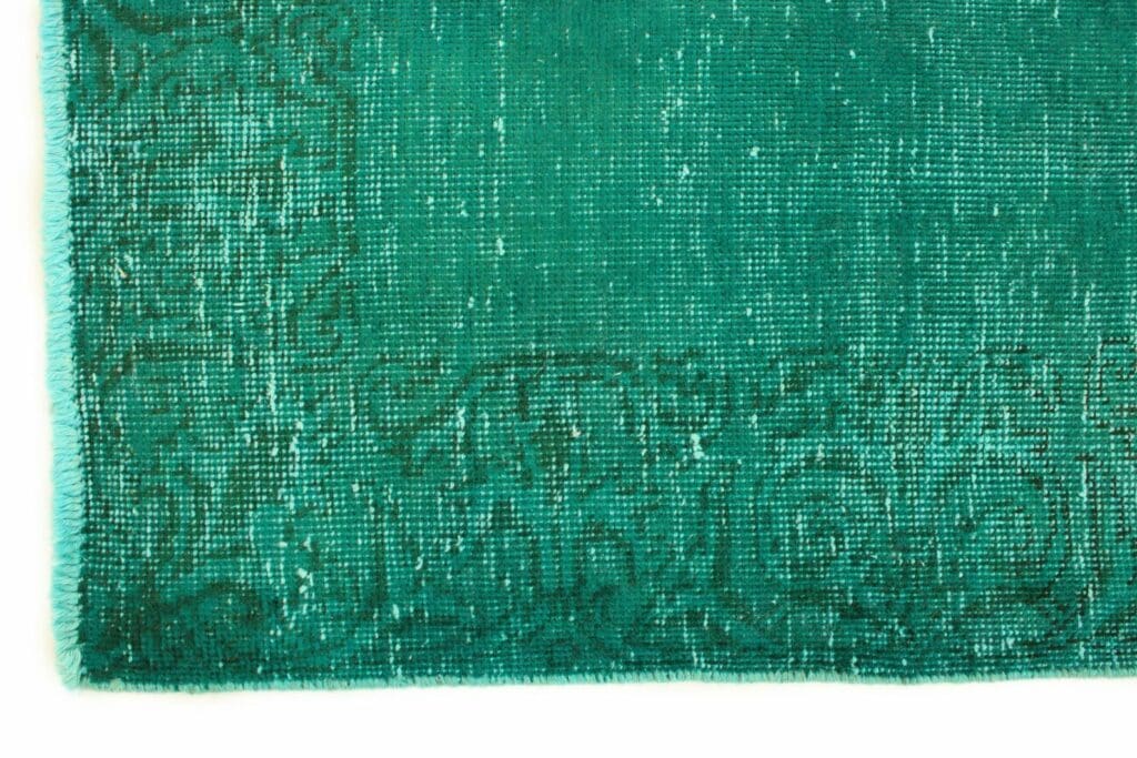 vintage-orientteppich-350x79cm-turkis-grun-handgeknupft-6 Orientteppich 350 x 79 cm Wolle handgeknüpft